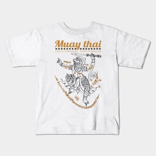 Muay Thai Tattoo Sak Yant Hanuman Kids T-Shirt